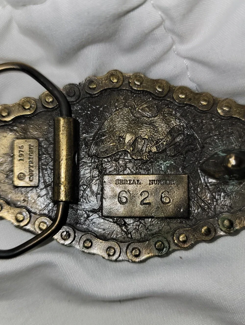 Live & Ride motorcycle biker belt buckle Bronze Vintage